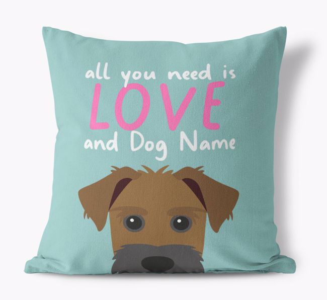 All You Need Is Love: Personalised {breedFullName} Canvas Cushion